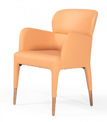 Peach Rosegold Dining Chair