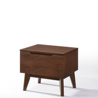 Mid Century Modern Walnut Veneer Nightstand