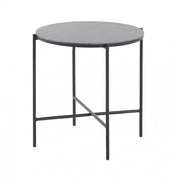 Modern Industrial Black Round Ceramic Side Table