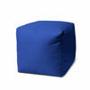 17" Cool Primary Blue Solid Color Indoor Outdoor Pouf Cover