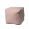 17" Cool Pale Pink Blush Solid Color Indoor Outdoor Pouf Cover