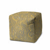 17" Yellow Cube Abstract Indoor Outdoor Pouf Cover