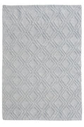 9’ x 13’ Gray Diamond Lattice Modern Area Rug