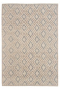 9’ x 13’ Tan Gray Diamond Lattice Modern Area Rug