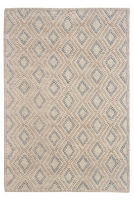 9’ x 13’ Tan Gray Diamond Lattice Modern Area Rug