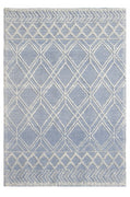 9’ x 13’ Blue Ivory Tribal Geometric Pattern Area Rug