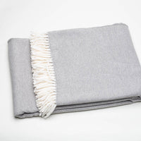 Light Gray Mini Dot Fringed Throw Blanket