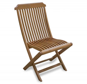 Brown Solid Wood Deck Chair