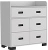 33" White Manufactured Wood Five Drawer Standard Dresser