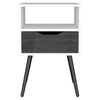 Modern Smokey Oak and White Bedroom Nightstand