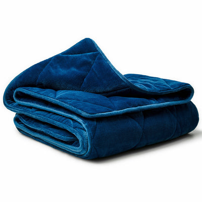 Navy Blue Velvet Weighteded Blanket