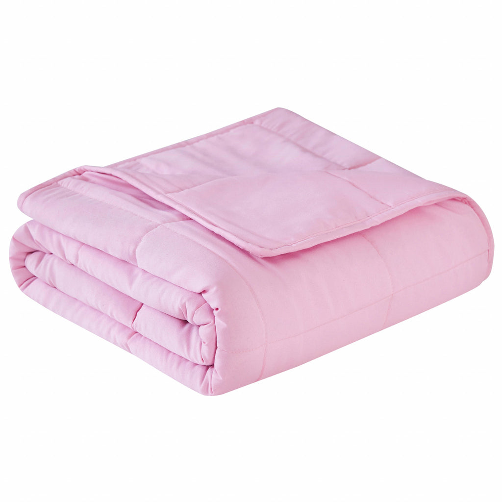 Pink Travel Weight Microfiber Throw Blanket