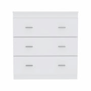 32" White Manufactured Wood Six Drawer Standard Dresser