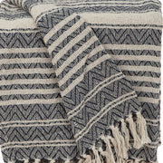 Parkland Collection Centra Transitional Beige 52" x 67" WOVEN HANDLOOM Throw