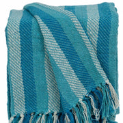 Parkland Collection Keena Transitional Blue 52" x 67" WOVEN HANDLOOM Throw