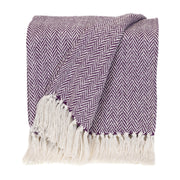 Parkland Collection Transitional Herringbone Purple Rectangle 50" x 60" Throw