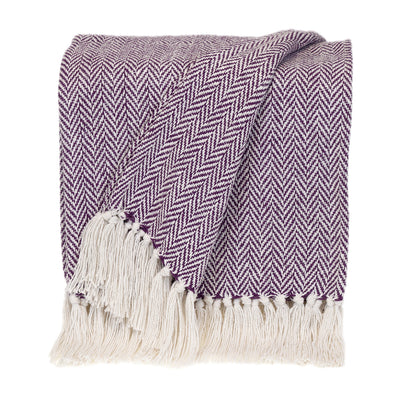 Parkland Collection Transitional Herringbone Purple Rectangle 50