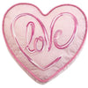 15" X 16" Pink And Rose Heart Love Throw Pillow with Embroidery