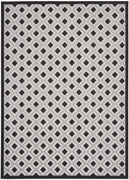 9' X 12' Black And White Gingham Non Skid Indoor Outdoor Area Rug