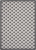 10' X 13' Black And White Gingham Non Skid Indoor Outdoor Area Rug