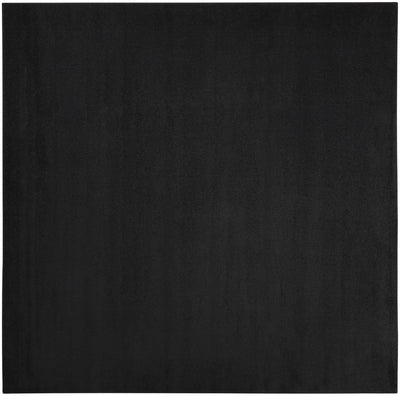 9' X 9' Black Square Non Skid Indoor Outdoor Area Rug