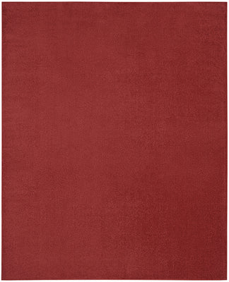 10' X 14' Brick Red Non Skid Indoor Outdoor Area Rug