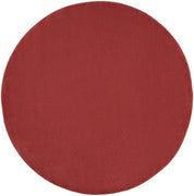 8' X 8' Brick Red Round Non Skid Indoor Outdoor Area Rug