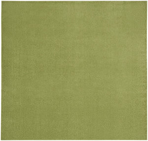 9' X 9' Green Square Non Skid Indoor Outdoor Area Rug