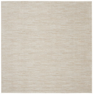 9' X 9' Ivory And Beige Square Non Skid Indoor Outdoor Area Rug