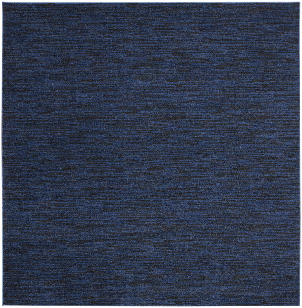 9' X 9' Midnight Blue Square Non Skid Indoor Outdoor Area Rug