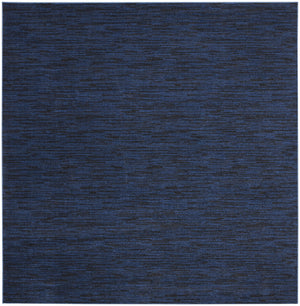 9' X 9' Midnight Blue Square Non Skid Indoor Outdoor Area Rug