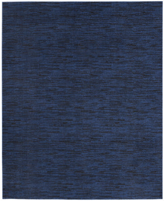 9' X 12' Midnight Blue Non Skid Indoor Outdoor Area Rug