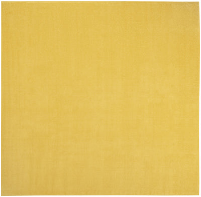 9' X 9' Yellow Square Non Skid Indoor Outdoor Area Rug