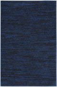 2' X 4' Midnight Blue Non Skid Indoor Outdoor Runner Rug