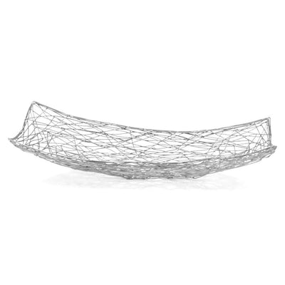 Silver Abstract Entwined Wire Centerpiece Bowl