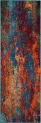 2' X 6' Atlantic Abstract Power Loom Non Skid Runner Rug