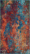 2' X 4' Atlantic Abstract Power Loom Non Skid Area Rug