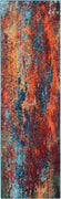 2' X 8' Atlantic Abstract Power Loom Non Skid Runner Rug