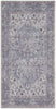 2' X 4' Grey Oriental Power Loom Distressed Washable Area Rug