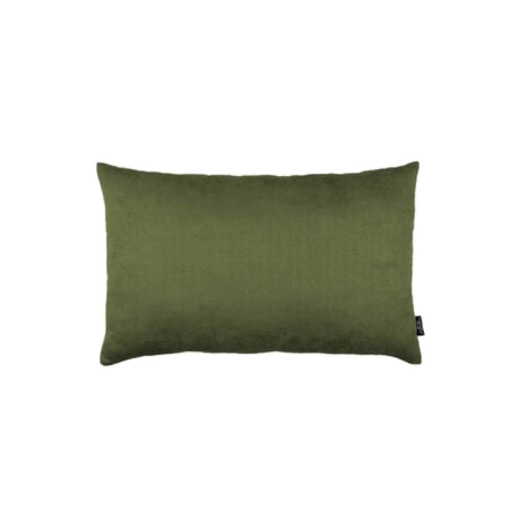 Set Of Two 12" X 20" Fern Green Zippered Polyester Lumbar Pillow Cover