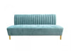 Stylish 71" Light Green Fabric And Gold Sofa