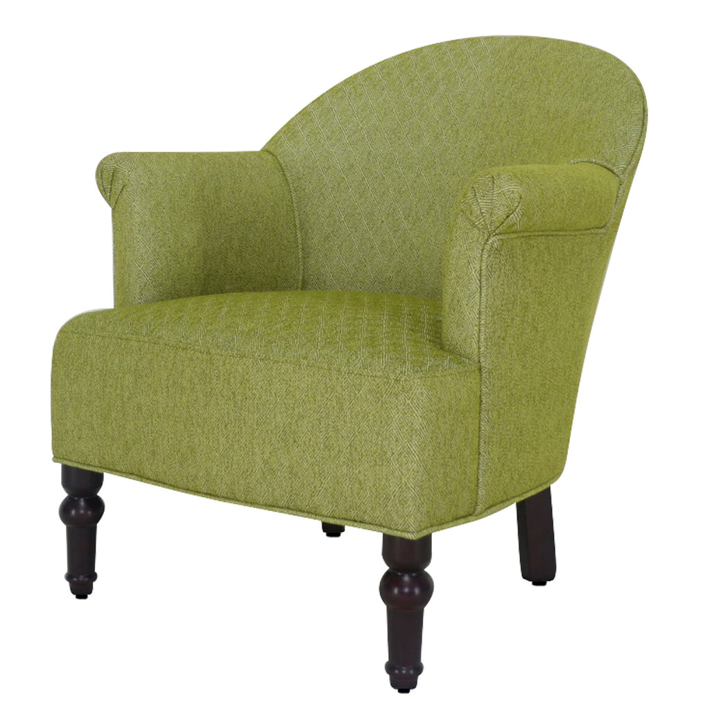 29" Green on Green Design Polyester Blend Solid Color Armchair