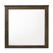 40" Oak Rectangle Dresser Mirror Mounts To Dresser With Frame