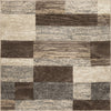 8' Square Slate Square Patchwork Power Loom Stain Resistant Area Rug