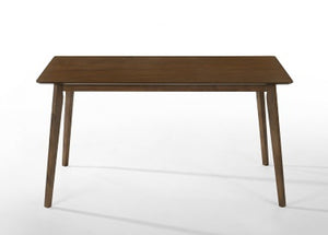 59" Walnut Rectangular Solid Wood Dining Table