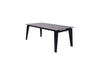 71" Gray and Black Ceramic and Glass Top Extendable Dining Table