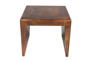 24" Copper Rustic Solid Wood Square End Table