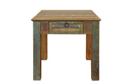 24" Brown Solid Wood Square End Table With Drawer