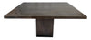 72" Antique Brown Square Solid Wood Dining Table