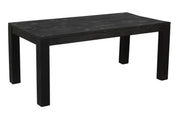 72" Dark Gray Rectangular Solid Wood Dining Table